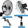 Simple Deluxe 18 inch Wall-Mount Fan， Pro Version with remote Control HIFANXWALLMOUNTPRO18RC